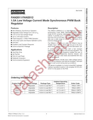 FAN2011MPX datasheet  